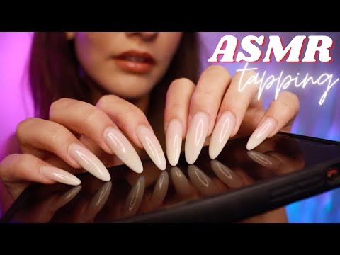 ASMR Tapping for Sleep/Tingles ♡ (Long Nails & Whispering)