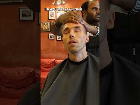 Mindblowing head massage 😅 #massage #asmrmassage #headmassage #barberasmr #massageshorts