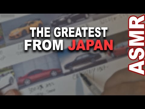 ASMR: The Greatest JAPANESE Cars Ever Made ( ASMR whispering + writing )
