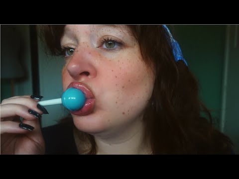 ASMR eating fake lollipop and other mouth sounds (no talking)