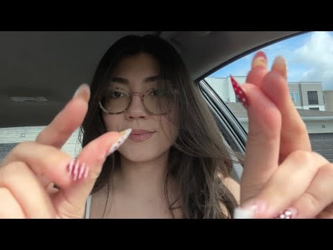 Car asmr - hand sounds, hand movements, camera tapping + (soft spoken & whispers) 
