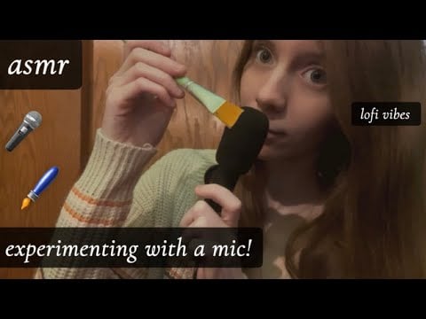 asmr foam mic triggers! 🎙️brushing, scratching, mouth sounds, cupped whispers