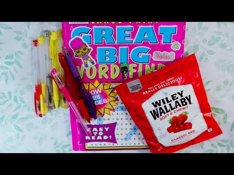 It's ABOUT TIME ! Word Search ASMR Soft CHEWY Strawberry Licorice