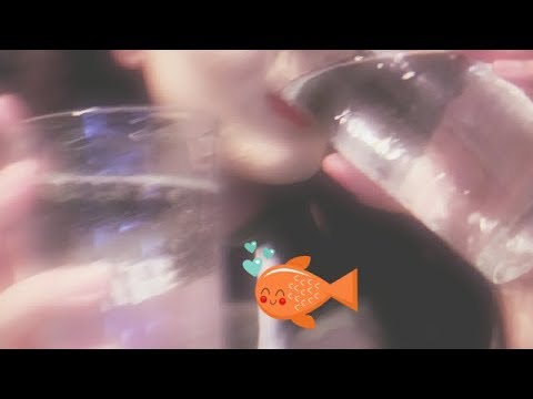 ASMR Drinking Water No Talking 🐠 💦💕