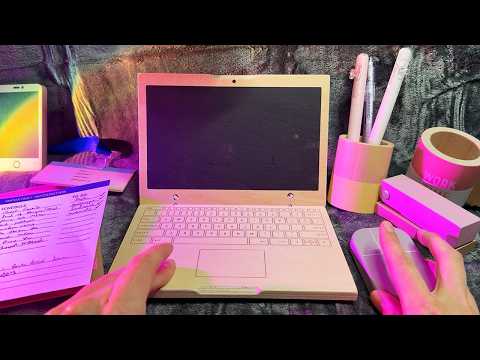 ASMR Wooden Office Job Roleplay (Unintelligible Whispers)