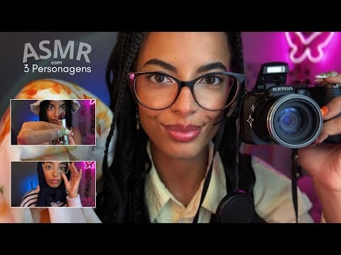 ASMR ROLEPLAY: Sessão de Fotos com 3 Personagens (Fotógrafa, Costureira e Maquiadora ) 