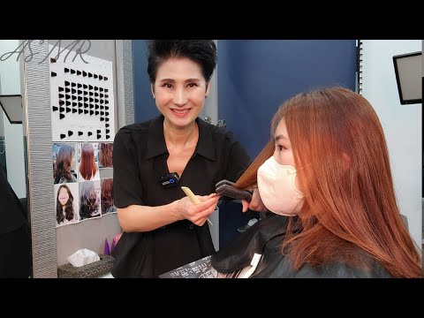 미용실 ASMR  멋내기 뿌리 골드 브라운   Fashionable Roots Gold Brown/Korean hair salon