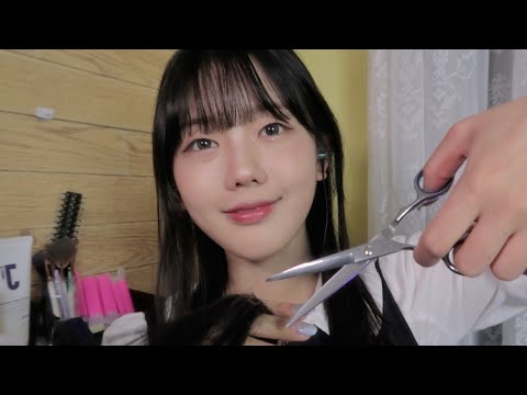 ASMR 잠이 오는 편안한 미용실에서 컷트받고 가세요✂️ 心を落ち着かせてくれる 美容室ロールプレイ hair salon makes you sleepy