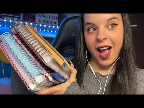 ASMR mi colección de agendas ~ susurros, tapping, sonidos de hojas, escritura…