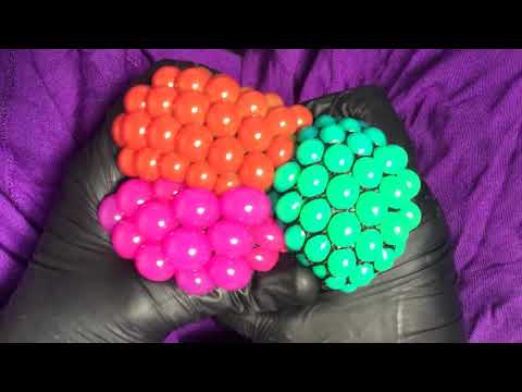 LATEX GLOVES 💥  Change💙 Colors💛 Squishy💜 Stress💚 Balls [[ASMR]]