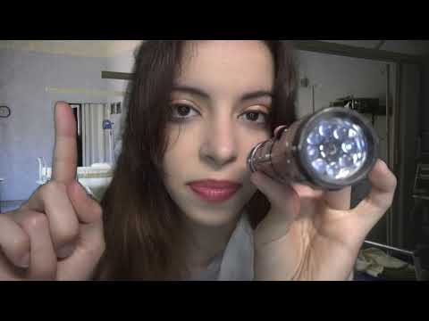 ASMR| I'm you're doctor | Cleaning you're eyes and ears| Rain outside the window.