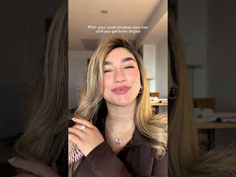 POV: your crush brushes your hair #asmr