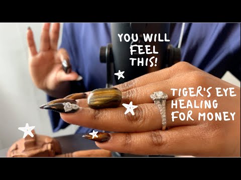 Pulling Plucking Poking Tiger's Eye Healing For Money | Money March | Reiki ASMR