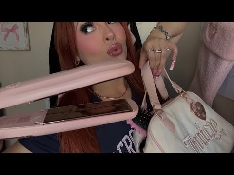 ASMR: Big Sister Gets You Ready Last Minute For Party (Hair Straightening) 🎀💕