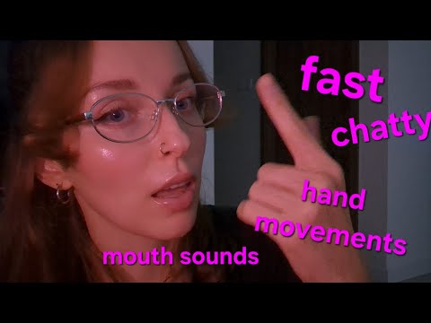 Fast Soft Spoken to Whispering ASMR 🧚 (lots of hand movements, mouth sounds)