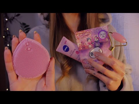 ASMR Removing Your Makeup 💗 Cozy skincare + hair brushing (no talking, layered sounds)