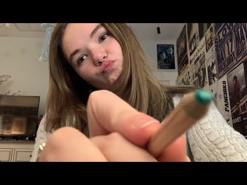 ASMR: Coloring on your face with colored pencils
