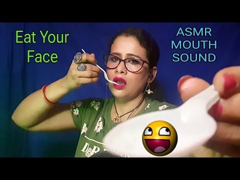 Eating Your Face with Plastic Spoon and Fork 🍴😋 ASMR Mouth Sound | Asmr Ghosal |