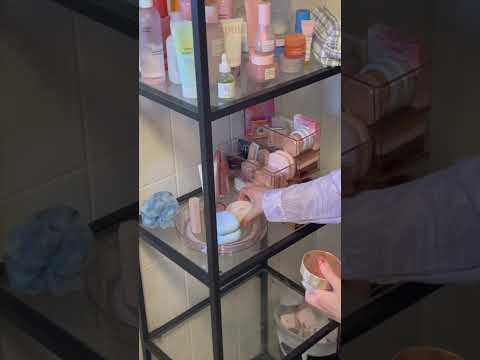 Spring clean my beauty closet with me #asmrskincare #asmrorganizing #shorts