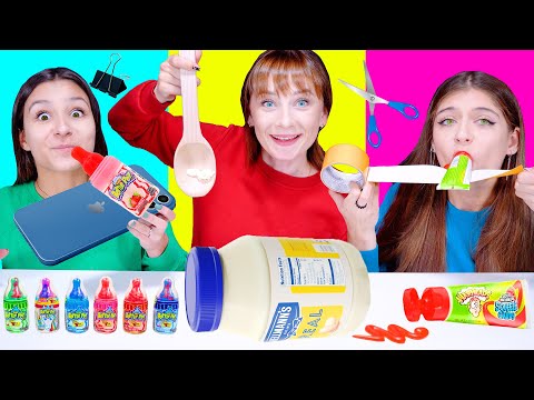 ASMR Eating Only Wierd Objects Food Challenge | Mukbang By LiLiBu