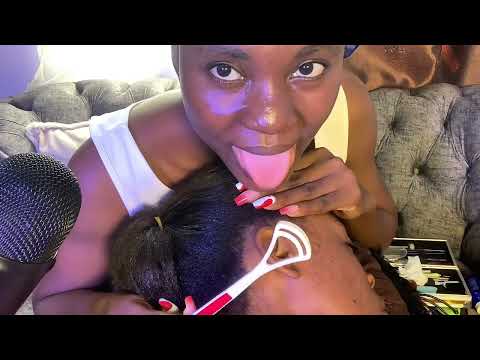ASMR Ear Cleaning, Back Scratching & Nitpicking Ear Licking, & Spit Painting for Intense Tingles, 
