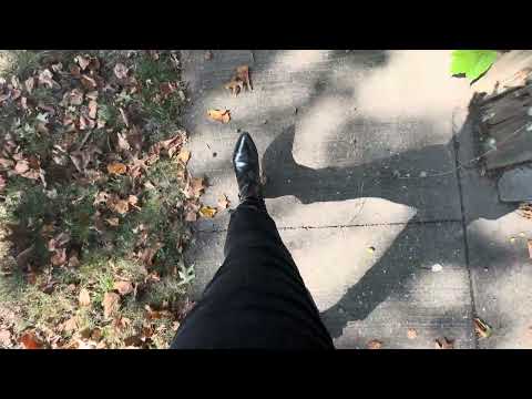 Autumn Walk 🍂 Foot Step Sounds + Leaf Crunching 