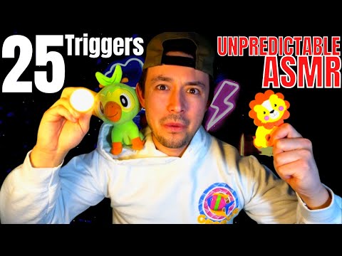 🔴 ASMR LIVE | 25 Unpredictable & Fast ASMR Triggers | Background ASMR Live: Study, Gaming, Sleeping