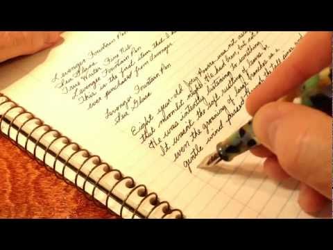 Testing Sea Glass Fountain Pen - ASMR