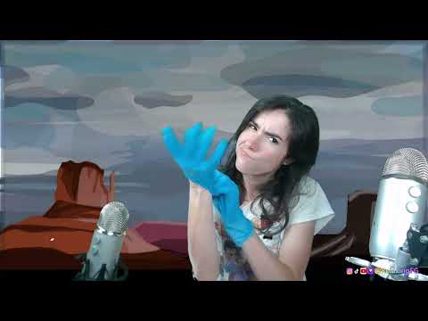 ASMR - Knuckle with Blue Gloves