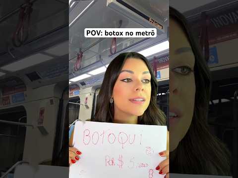 POV: botox no metrô #asmr #humor #comedia #shorts