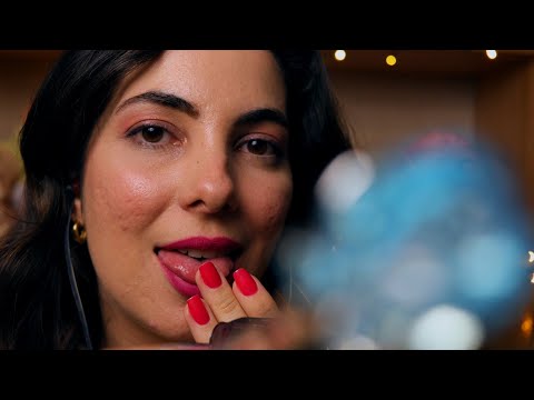 ASMR SPIT PAINTING NO SEU ROSTINHO DELICADAMENTE - Sweet Carol