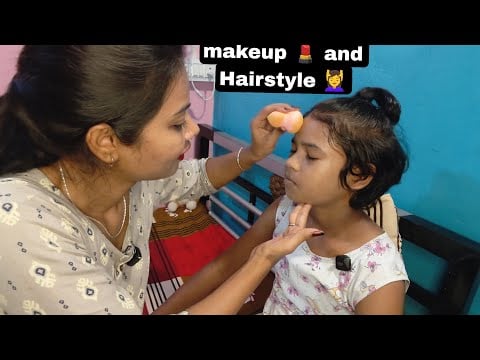 ✨ASMR Soothing makeup and hair styling for my student sonam! 💄🎀👧With parents’ approval.. 😊