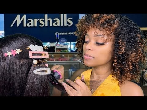ASMR |💙 The Lady Behind You In Line at Marshalls Does Your Hair