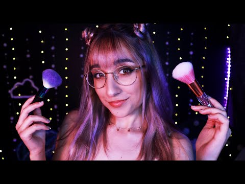 ASMR | Gently Brushing Your Face 💖 Positive Affirmations & Compliments