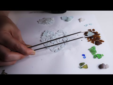 Gently Sorting Sea Glass By Color With Tweezers ~ Whispered ASMR for Sleep & Relaxation