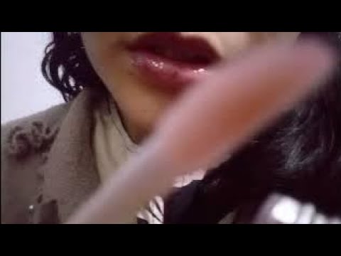 Asmr. Applying lipgloss with mouthsounds, tingly mouthsounds .