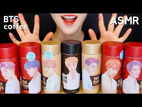 ASMR BTS COFFEE ASMR BTS COLD BREW COFFEE DRINKING ASMR WITH CHOCOLATE EATING SOUND