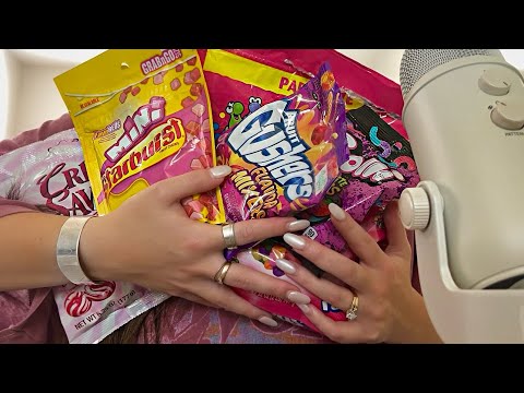 ASMR | let’s make a CANDY SALAD🍭(sticky tapping, chewing, whispers + mouth sounds)