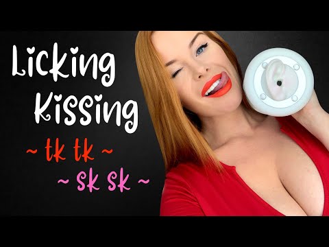 ASMR ❤️ Mouth Sounds, Ear Licking, Kissing, Tk-Tk Sk-Sk  💋👅 3dio 🎤