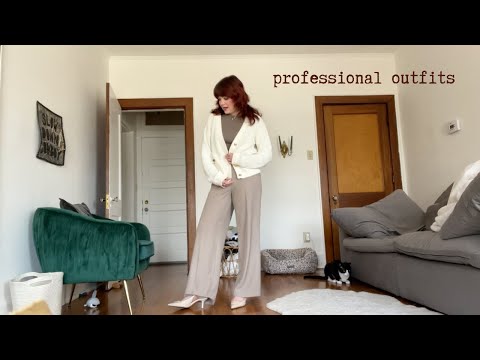 asmr professional outfit ideas try-on 🖤 {as a court reporter & legal videographer} ⚖️