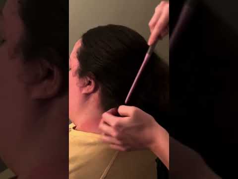 ASMR Hair Combing, Nape of Neck Attention #hair #asmr #relaxationmassage #realpersonasmr