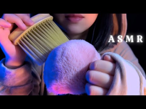 ASMR Fluffy Mic Brushing & Touching , Brain Massage , Asmr for Sleep , Sleepy , No Talking