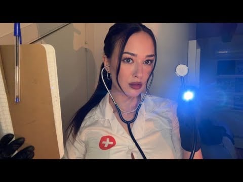 [ASMR] FULL doctor exam but your doctor had too much coffee (eyes, ears, skin, nose, mouth) 👁️👄👁️