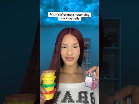 Tutorial de como hacer cracking balls con masilla 📌 #asmr #tutorial #crackingballs #playdoh #clay
