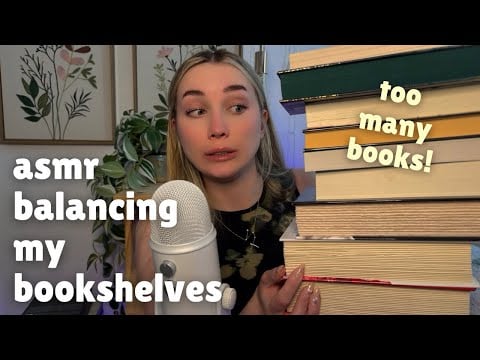 ASMR balancing my bookshelves for July! (lots of book triggers)