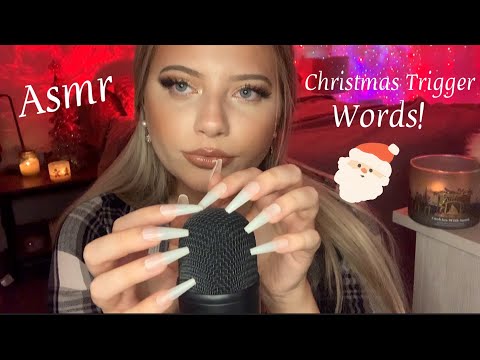 Asmr Mic Scratching & Christmas Trigger Words 🎅🏼🎄✨