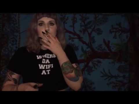 ASMR Smoking a Cigarette with Dark Background