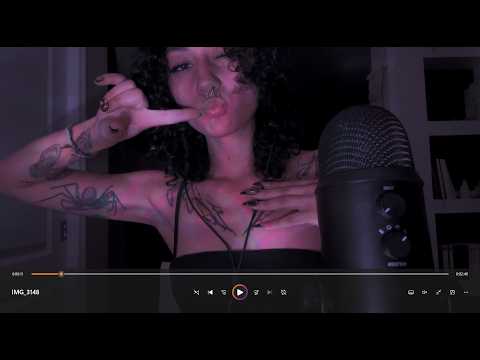 ASMR mouth sounds and spit painting 100% sensitivity