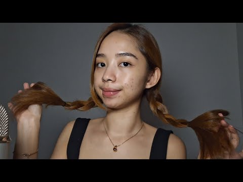 ASMR hair play, brushing & braiding 🫶🏻