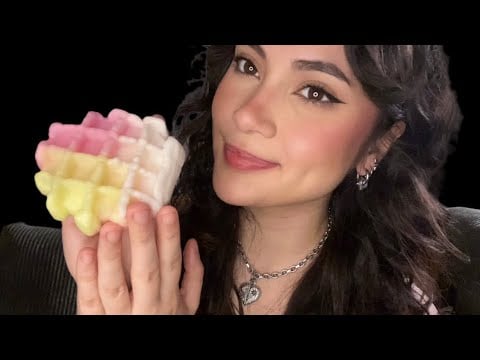 ASMR | Sensitive Waffle Squishy + Whisper Rambles
